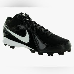 Nike Black/White MVP Keystone Low Le Cleats -7.5